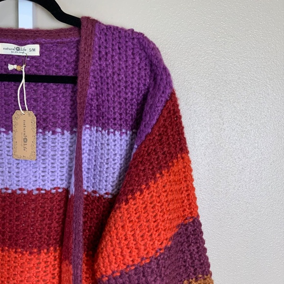 Natural Life Oversized Striped Cardigan Sweater - Picture 10 of 16